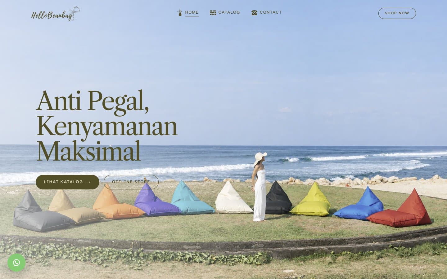 Hello Beanbag homepage
