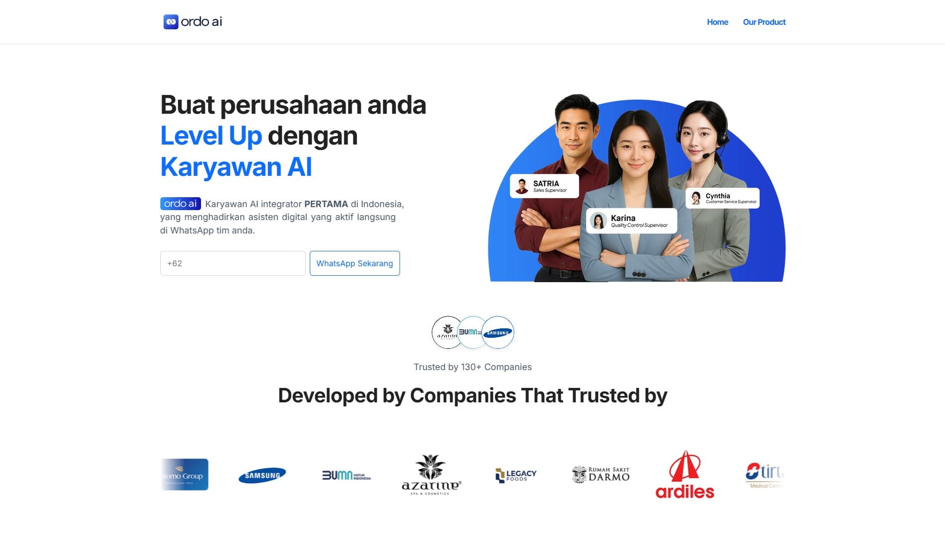 ORDO Agentic AI homepage